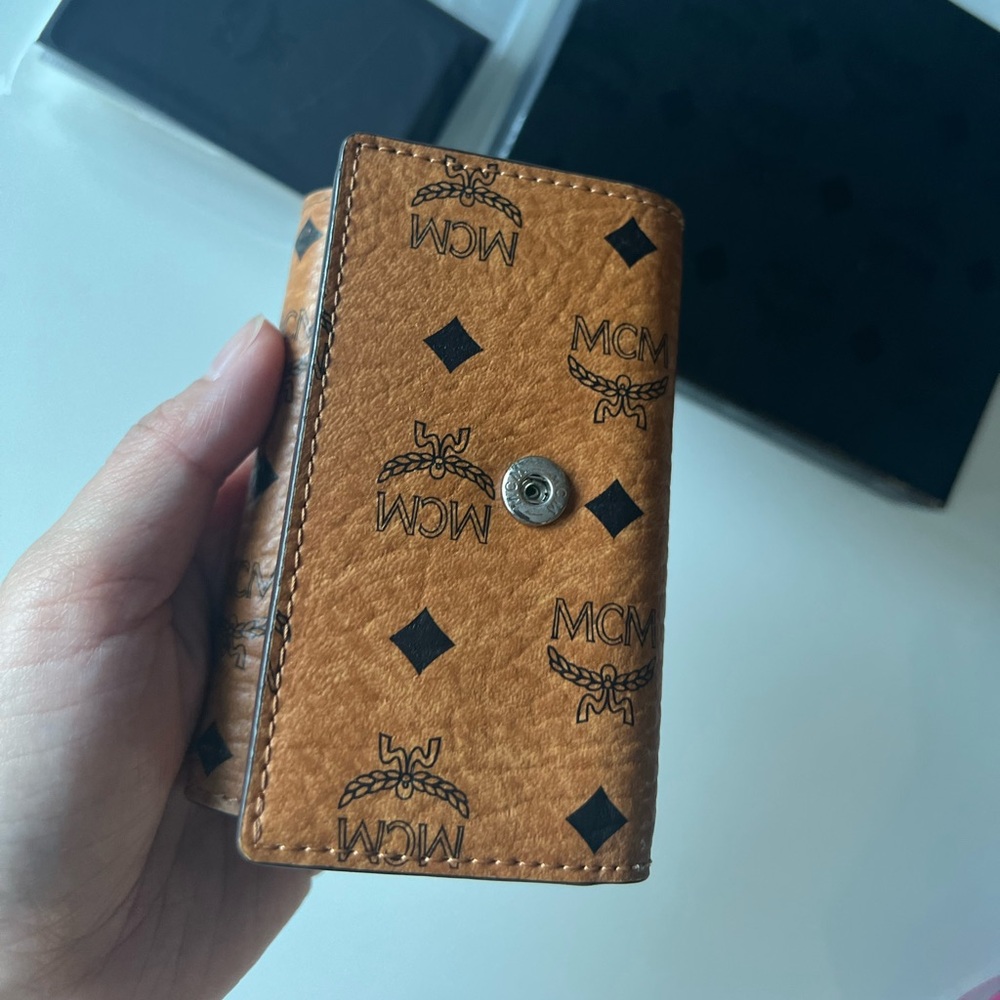 MCM Cognac Visetos Monogram Key Case - Picture 2 of 7